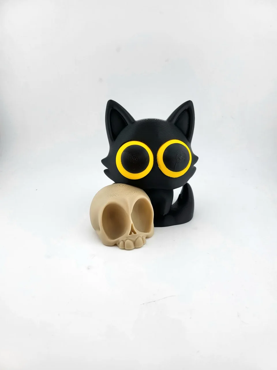 Demon Cat with Skull