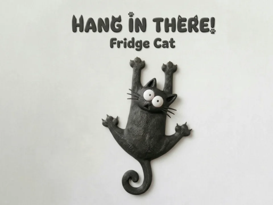 Hang In There Fridge Cat