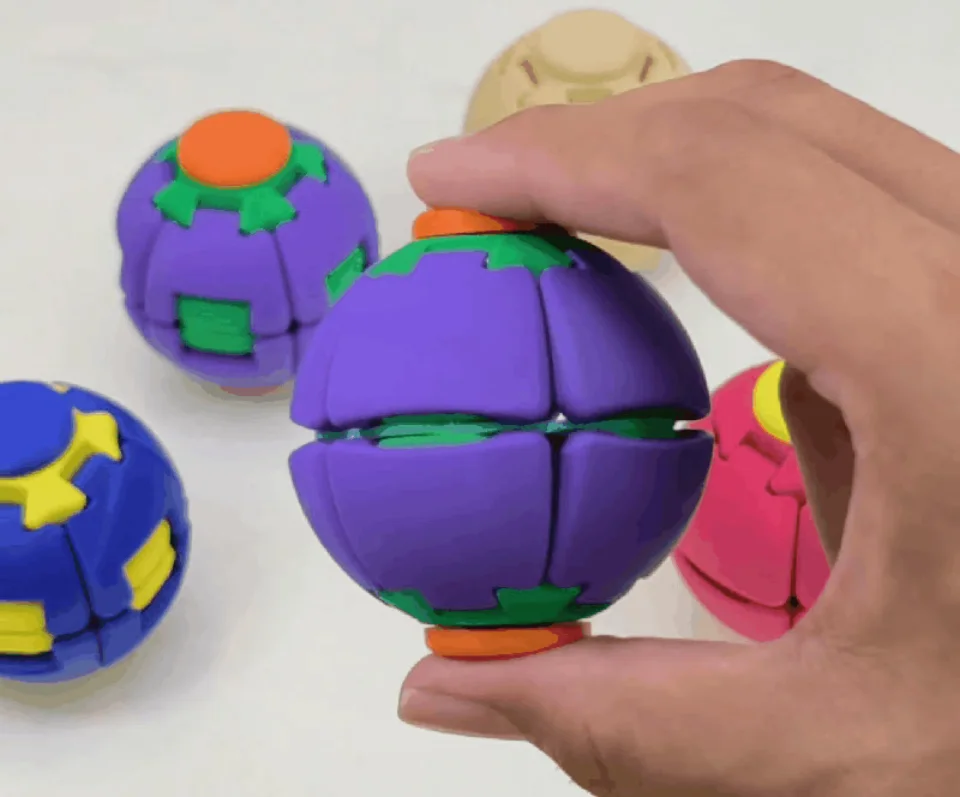 Press-to-Spin Helix Ball